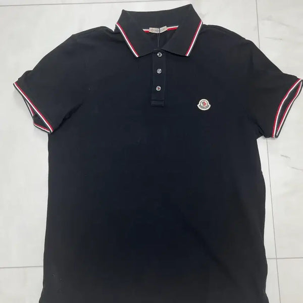 [BUNJANG] Moncler Black Short Sleeve Polo T-Shirt Size S / 새상품급 25ss 몽클레어 카라티 반팔