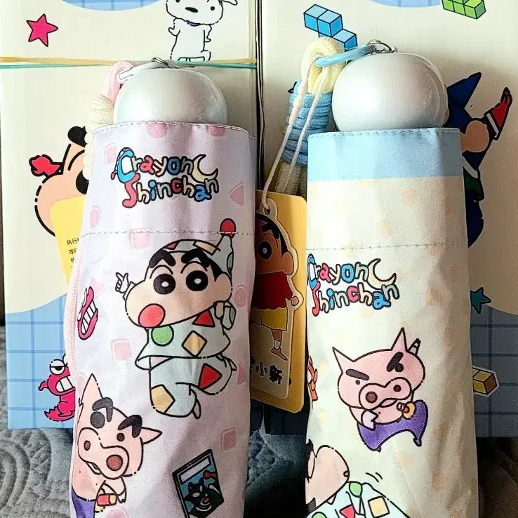 [BUNJANG] Crayon Shin-chan Shinchan 3-Section Folding Umbrella/Parasol (Unsealed New) / 크레용신짱 짱구 우산/양산겸용(미개봉새상품)