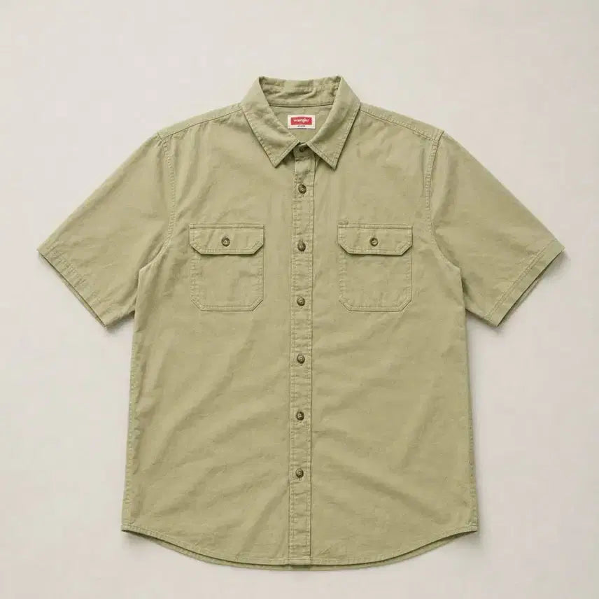 [BUNJANG] Wrangler Khaki Work Shirt / Wrangler 랭글러 카키 워크 셔츠