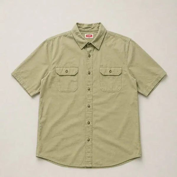 [BUNJANG] Wrangler Khaki Work Shirt / Wrangler 랭글러 카키 워크 셔츠