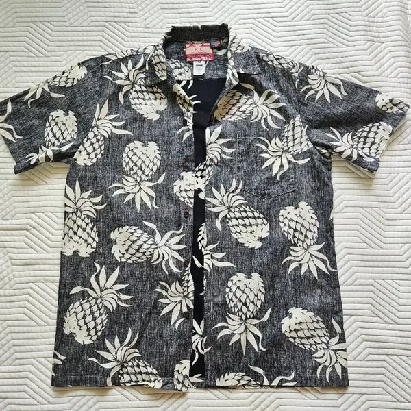 [BUNJANG] RJC Pineapple Hawaiian Shirt M / RJC 파인애플 하와이안셔츠 Pineapple Reverse Shirt
