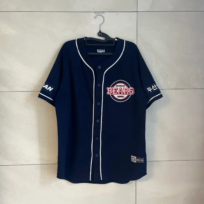 [BUNJANG] Doosan Bears Retro Old No-Name Baseball Jersey (Size 105) / 두산 베어스 레트로 올드 노마킹 야구 유니폼 [105]