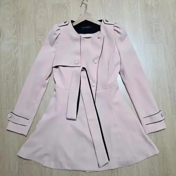 [BUNJANG] Nice Claup Ribbon Belt Trench Coat Jacket / 나이스클랍 원피스 트렌치 코트 자켓 교신