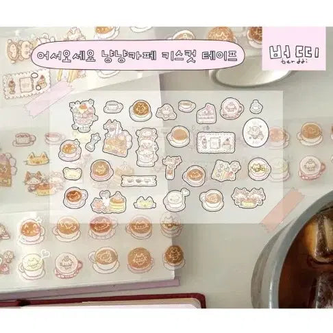 [BUNJANG] Beautify NyanNyan Cafe Kiss Cut Sticker Pack / 버띠 어서오세요 냥냥카페 키스컷 띵