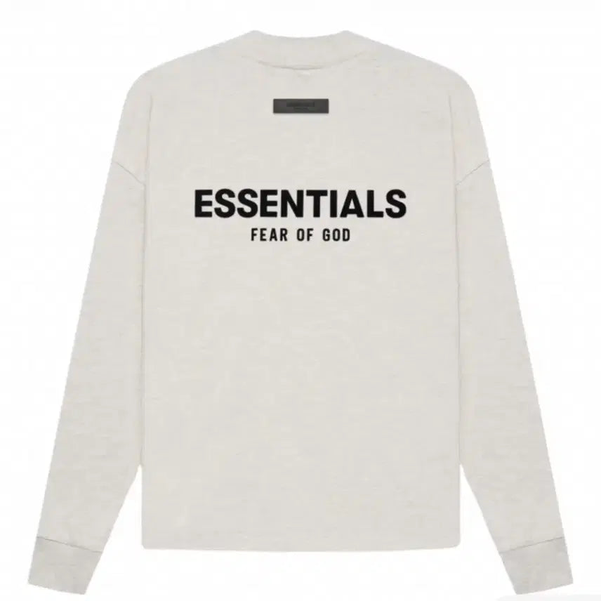 [BUNJANG] Fear of God ESSENTIALS The Core Collection Long Sleeve T-Shirt Light Oatmeal / 에센셜 더 코어 컬렉션 롱슬리브 티셔츠 라이트 오트밀