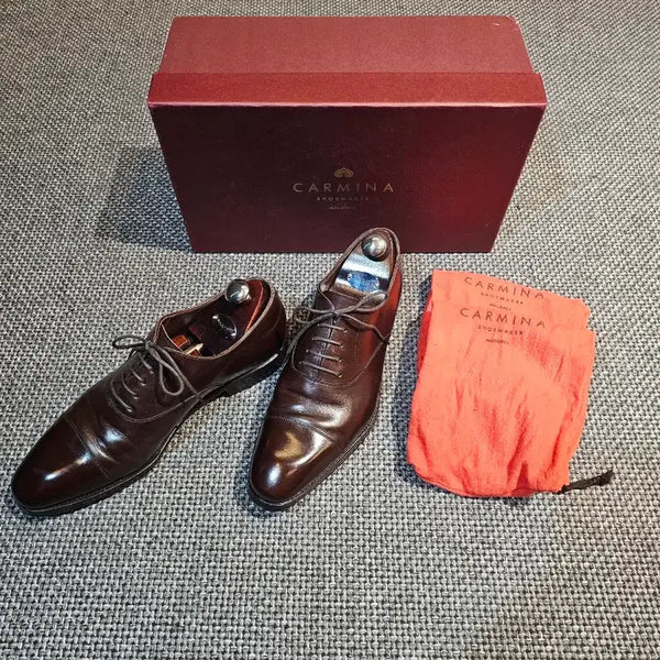 [BUNJANG] Carmina 10085 UK8 Straight Tip Dark Brown Leather Oxfords / 까르미나 10085 Uk8 스트레이트팁