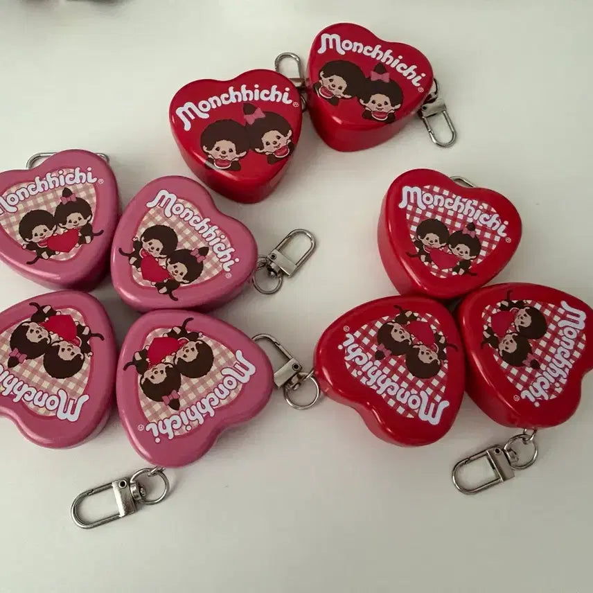 [BUNJANG] Monchhichi Heart Tin Case / 몬치치 하트 틴케이스 교환 판매