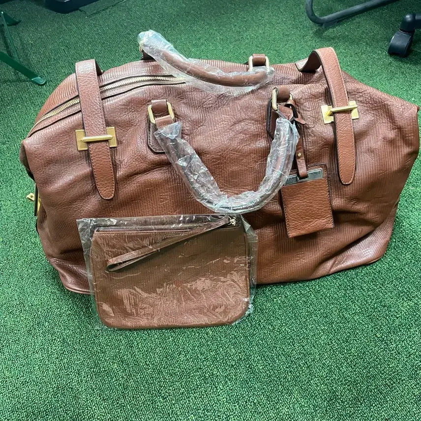 [BUNJANG] TIME HOMME Boston Bag Brown Cowhide B652 / Time 타임옴므 브라운 소가죽 보스턴백 B652 새상품