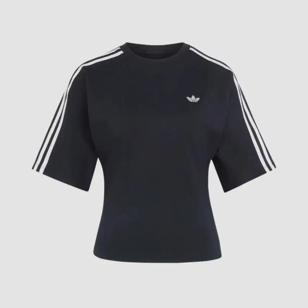 [BUNJANG] Adidas Stripe T-Shirt Black S / 아디다스 스트라이프 티셔츠 블랙 S