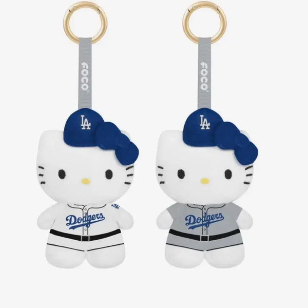[BUNJANG] Hello Kitty x LA Dodgers Mascot Keyring 2pc Set / 헬로키티 X la다저스 마스코트 키링 2pc 세트