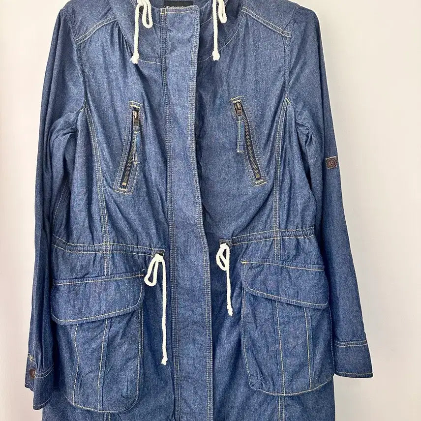 [BUNJANG] Edwin Hooded Denim Parka Jumper / [90] 에드윈 후드 데님 야상 점퍼
