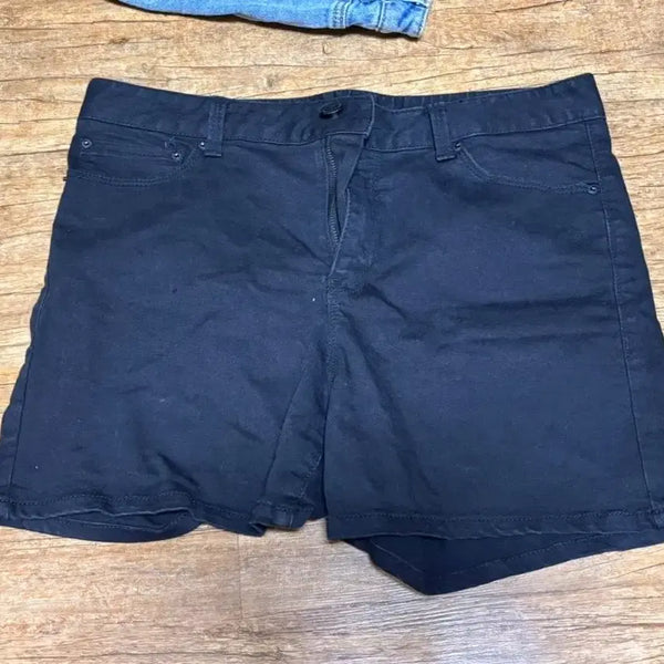[BUNJANG] Black Denim Shorts Summer Pants / 검정 반바지 데님바지 여름바지 여자옷 4455사이즈 면바지 옷정리