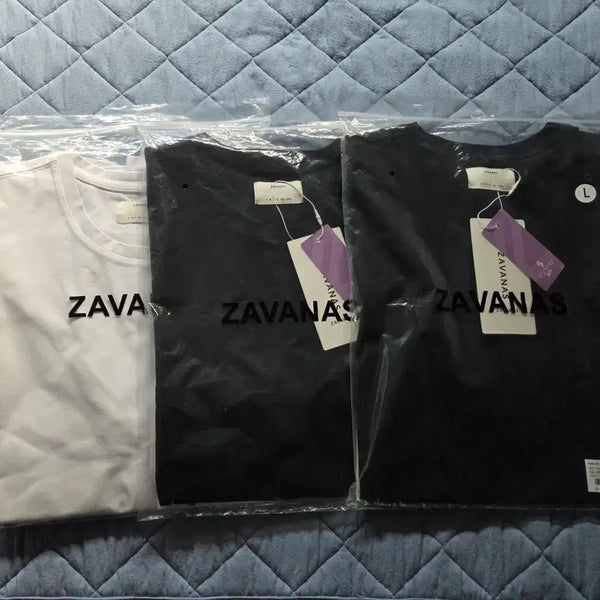 [BUNJANG] JAVANAS Sorona Short-Sleeve T-Shirt (Black & White) / (새상품) 자바나스 소로나 반팔 티셔츠 L / 블랙 & 화이트