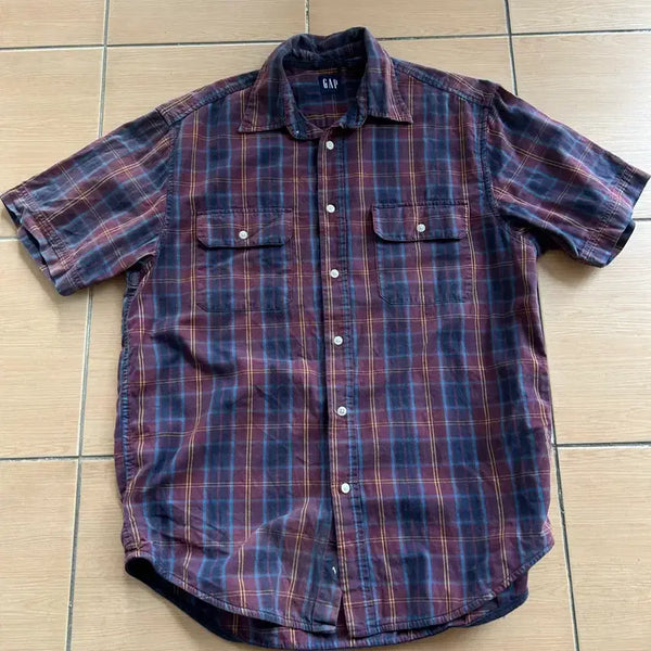 [BUNJANG] 90s-00s Old Gap Two Pocket Plaid Shirt / 90-00s 올드갭 투포켓 체크셔츠