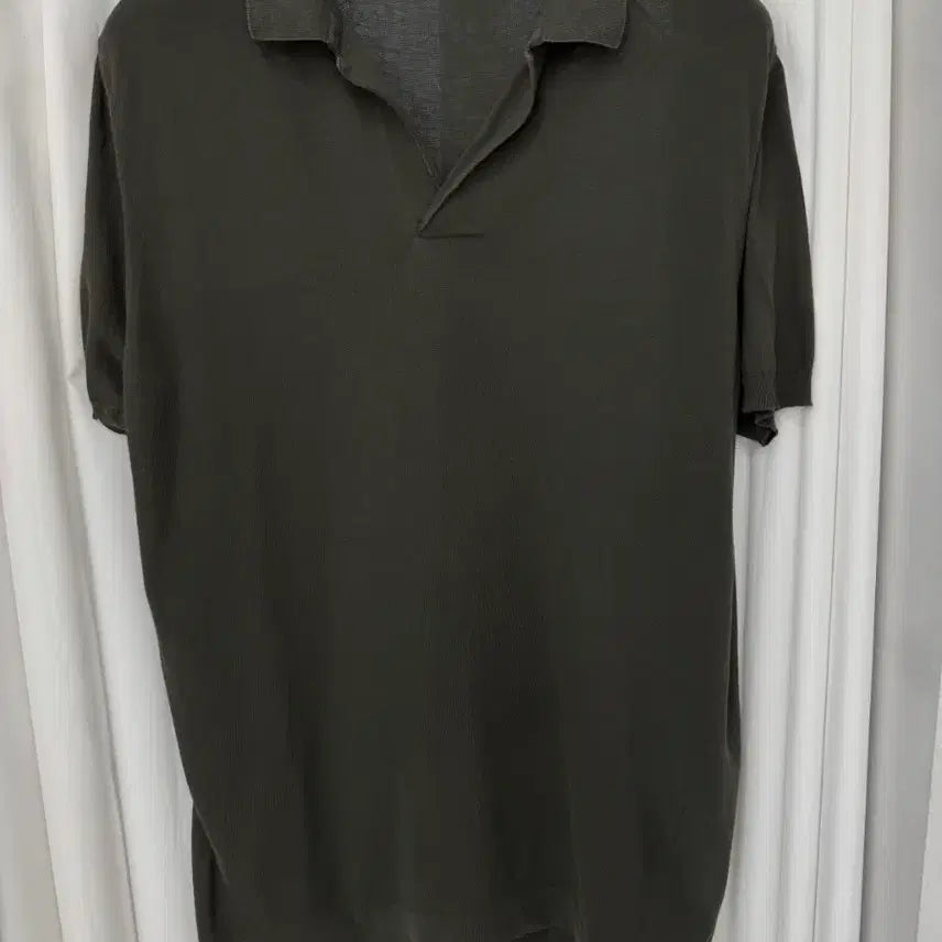 [BUNJANG] Loro Piana Baby Polo Knit Short Sleeve T-shirt Khaki / 로로피아나 뉴베이 폴로 니트 반팔