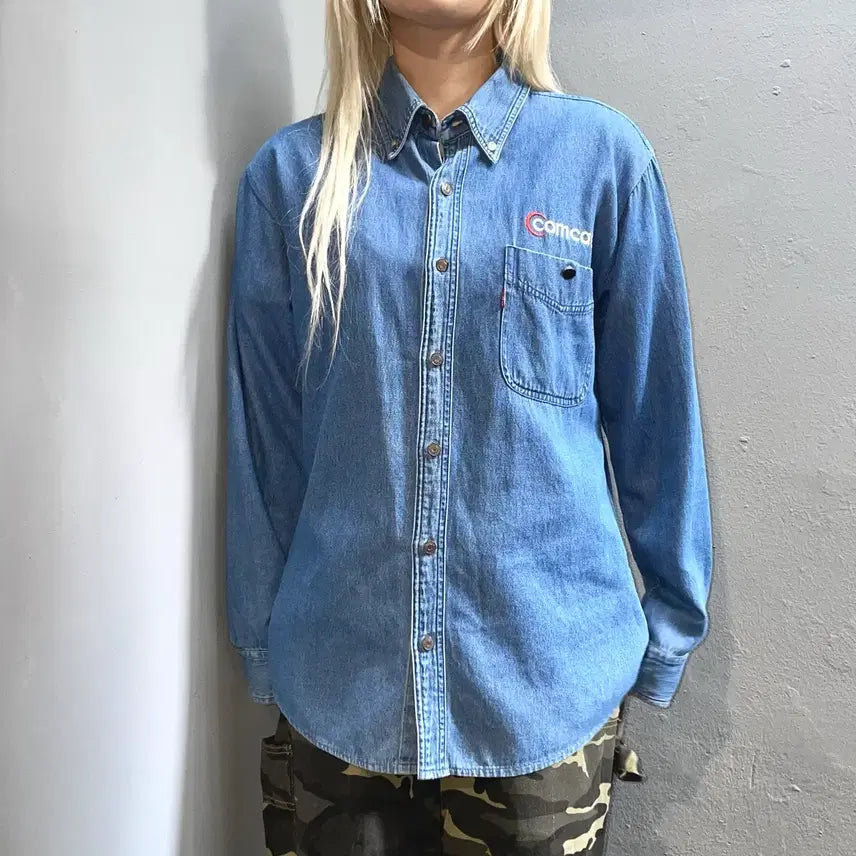 [BUNJANG] Levi's Comcast Denim Shirt / 리바이스 컴캐스트 데님 셔츠