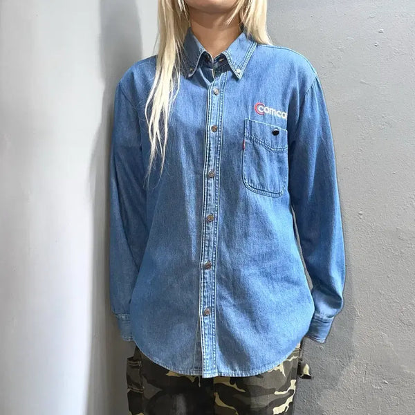 [BUNJANG] Levi's Comcast Denim Shirt / 리바이스 컴캐스트 데님 셔츠