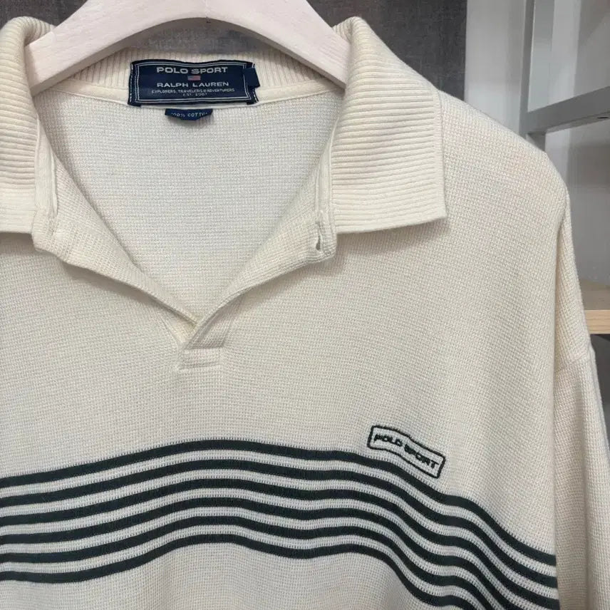[BUNJANG] Polo Ralph Lauren Polo Sport Knit Sweater Ivory / 폴로 랄프로렌 폴로 스포츠 니트 아이보리