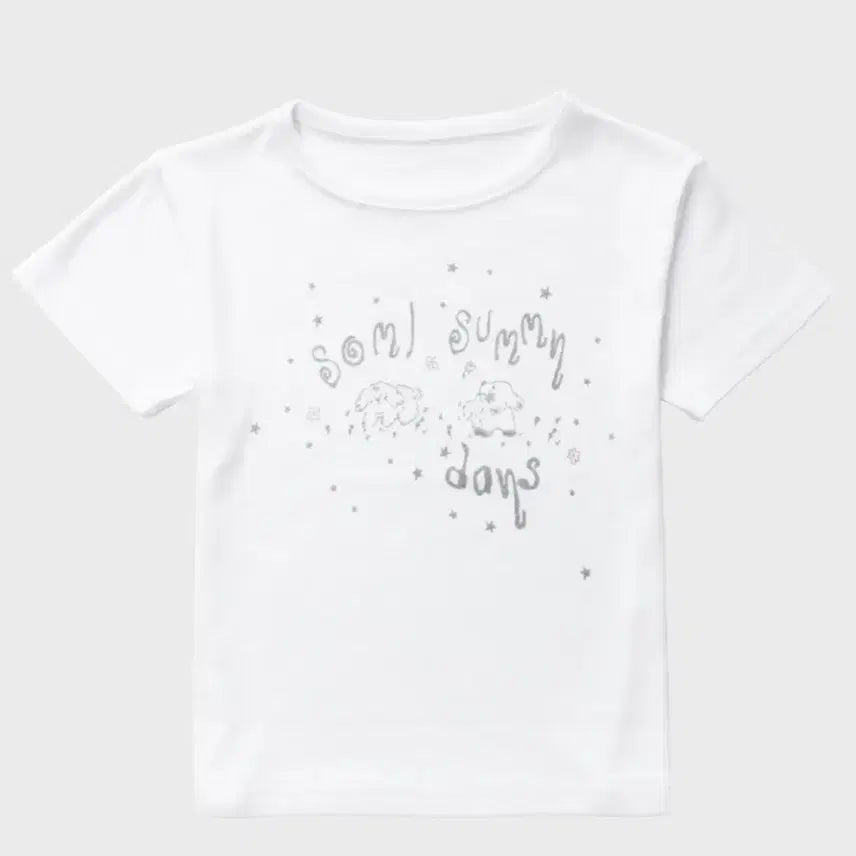 [BUNJANG] OOHMY Silver Printing Short Sleeve T-Shirt M / (새상품)오오엠엘 실버 프린팅 반팔티 m