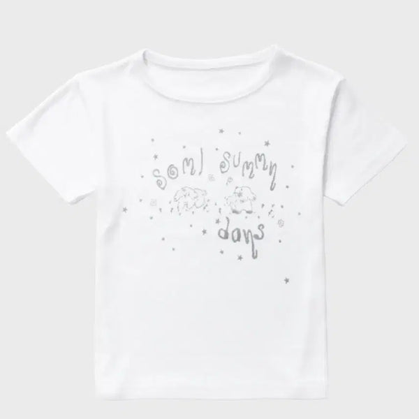 [BUNJANG] OOHMY Silver Printing Short Sleeve T-Shirt M / (새상품)오오엠엘 실버 프린팅 반팔티 m
