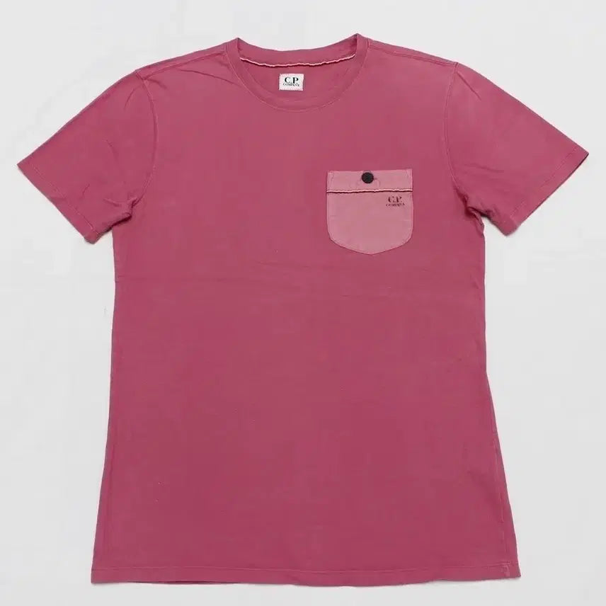 [BUNJANG] CP Company 100% Cotton Round Neck T-Shirt - Indigo Pink (Size 95/100) / CP 컴퍼니 95 100 반팔 라운드 티셔츠 깨끗/P01