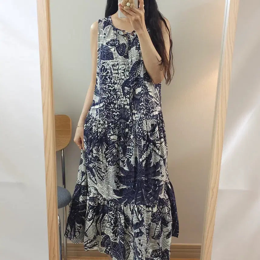 [BUNJANG] BYBOON Sleeveless Flare Long Dress / (F)BYBOON 여성 민소매 롱 원피스 플레어 바캉스룩 H5W4049
