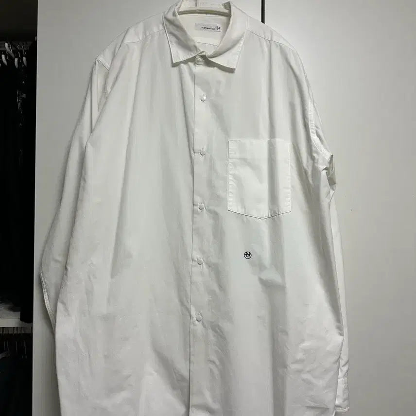 [BUNJANG] Nanamica Regular Collar Wind Shirt White M / 나나미카 레귤러칼라 윈드셔츠 화이트 M