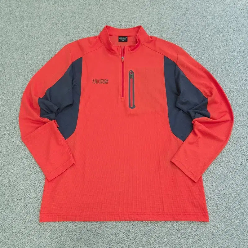 [BUNJANG] Kolon Long Sleeve Half-Zip T-Shirt Size 100 / 100 코오롱 반집업 긴팔 티 | 0616C18