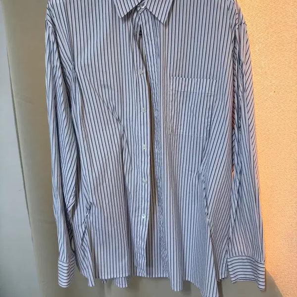 [BUNJANG] Coar Striped Shirring Detail Shirt / 쿠어 스트라이프 셔링 디테일 셔츠