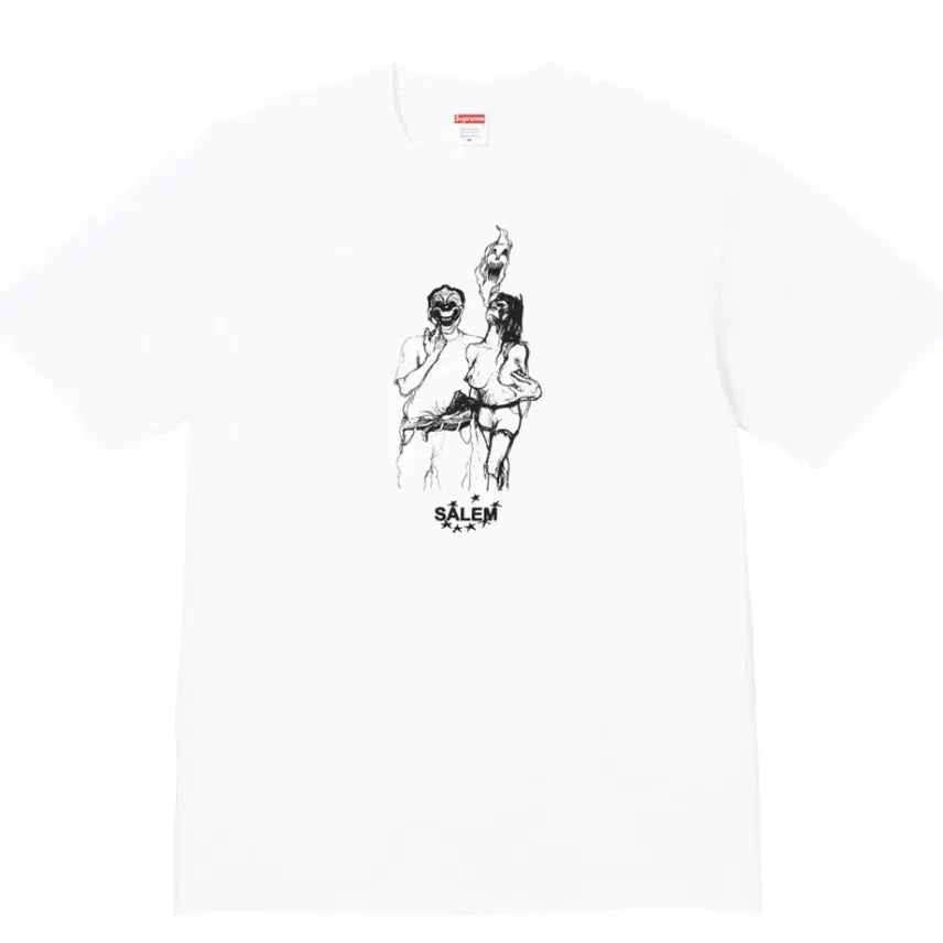 [BUNJANG] Supreme x Salem T-Shirt White XXL / 슈프림 x 세일럼 티셔츠 화이트 XXL 검불제품