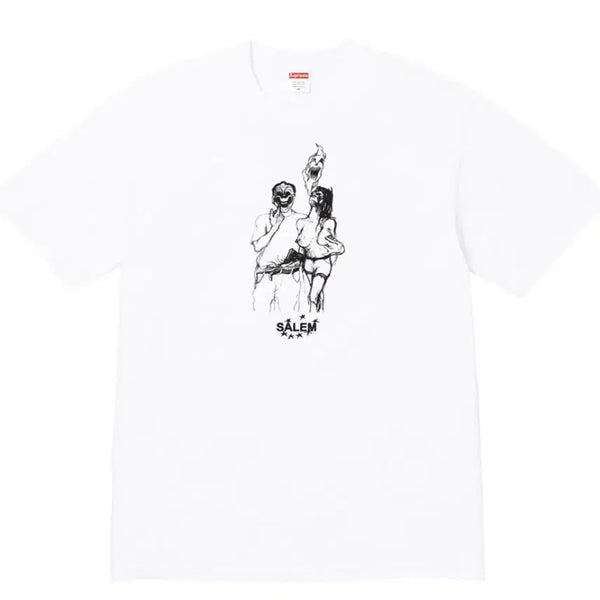 [BUNJANG] Supreme x Salem T-Shirt White XXL / 슈프림 x 세일럼 티셔츠 화이트 XXL 검불제품