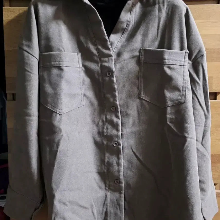 [BUNJANG] Brown Turtleneck Long Sleeve Shirt / 브라운 목폴라 긴팔 셔츠