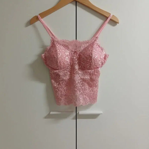 [BUNJANG] Lace Bralette & Crop Blouse / 레이스 브라렛 & 크롭 블라우스