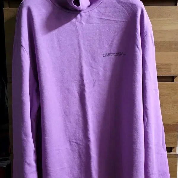 [BUNJANG] Musinsa Privacy Turtleneck Long Sleeve T-Shirt Purple M / (새상품) 무신사 프라이 터틀넥 목폴라 티셔츠 목티 퍼플