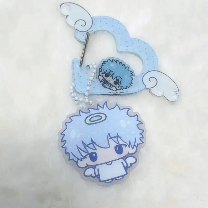 [BUNJANG] Gintama Gintoki Heart Carabiner (Unused) / 비타님 은혼 긴토키 하트 텐시 카라비너 비공굿 통판