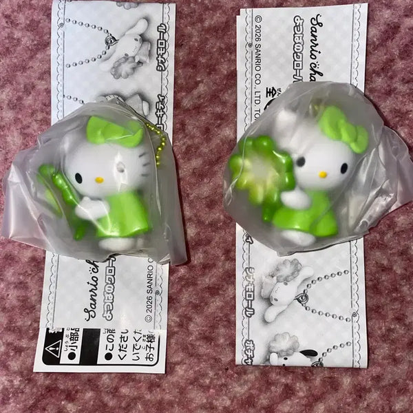 [BUNJANG] Sanrio Lucky Clover Kitty Charm / 산리오 네잎클로버 가챠 키티 헬로키티 키링 행운