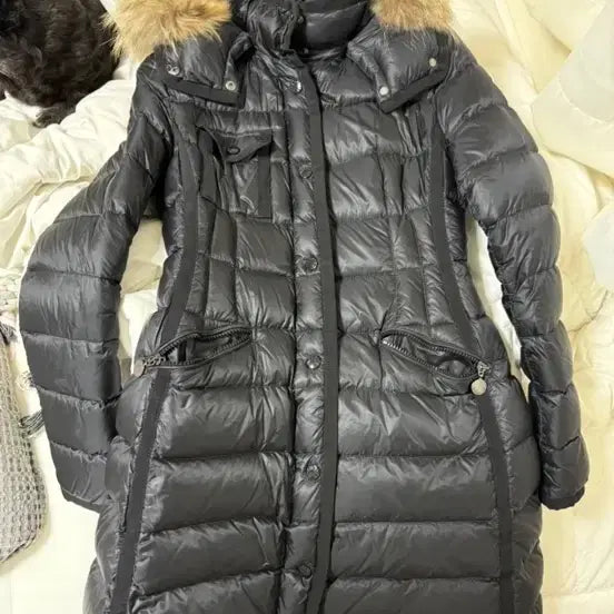 [BUNJANG] Moncler Hermine Down Jacket Black Size 00 / 몽클레어 헤르민 퍼 블랙 00사이즈