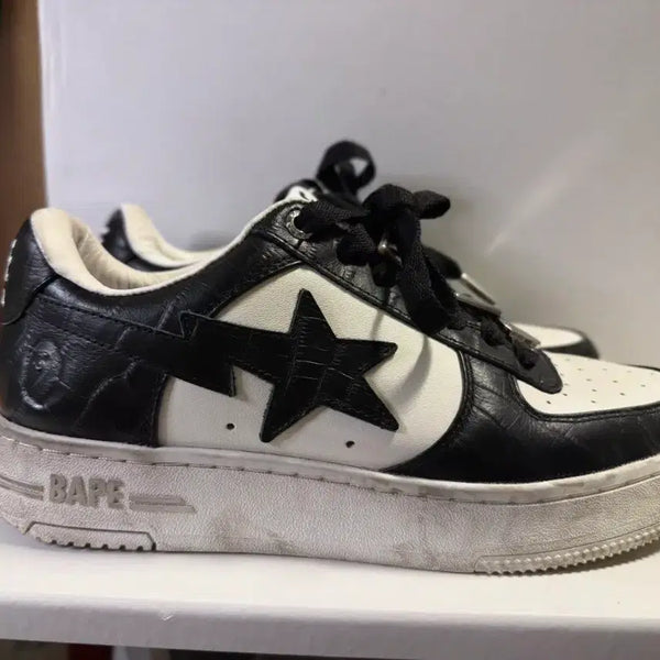 [BUNJANG] Bape BAPE STA 3 Sneakers Black Leather / 베이프 bape 스니커즈 베이프 스타3 블랙