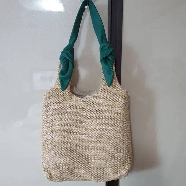 [BUNJANG] Rosa.K Rattan Bag Green Shoulder Bag / 로사케이 라탄 백 그린 숄더백
