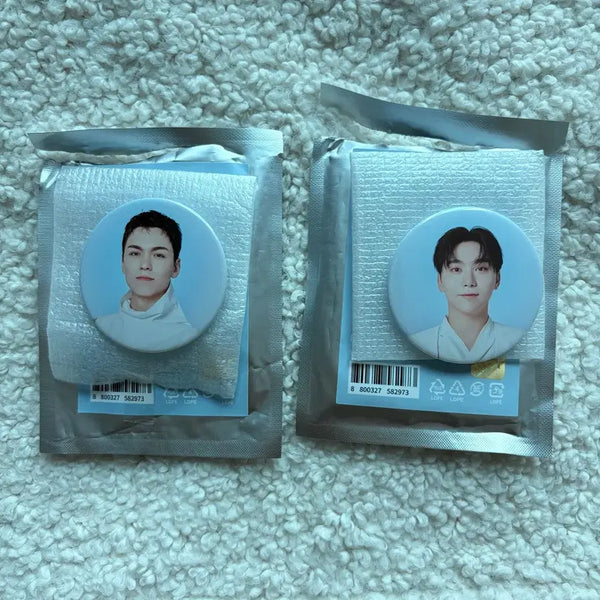 [BUNJANG] SEVENTEEN World Tour Lucky Draw Can Badge Bundle Set (Vernon, Seungkwan) / 세븐틴 NEW 월드투어 럭드 캔뱃지 버논 승관 일괄