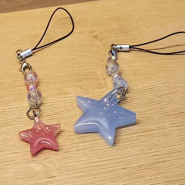 [BUNJANG] Beaded Acrylic Star Keychain / [비즈 아크릴 키링] 별 키링