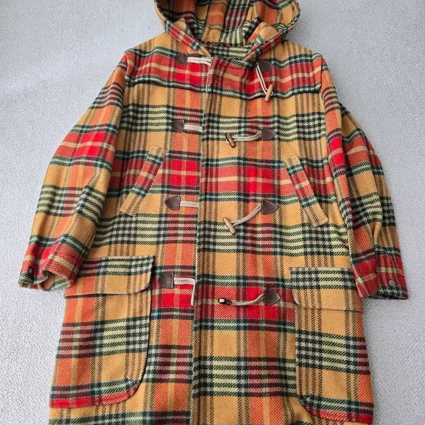 [BUNJANG] Oilily Women's Plaid Duffle Coat Size 66 / 오일릴리 oilily 여성 체크 더플 코트 66