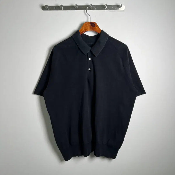 [BUNJANG] Pottery Black Short Sleeve Polo Knit Shirt / Pottery 포터리 블랙 반팔 폴로 니트 셔츠
