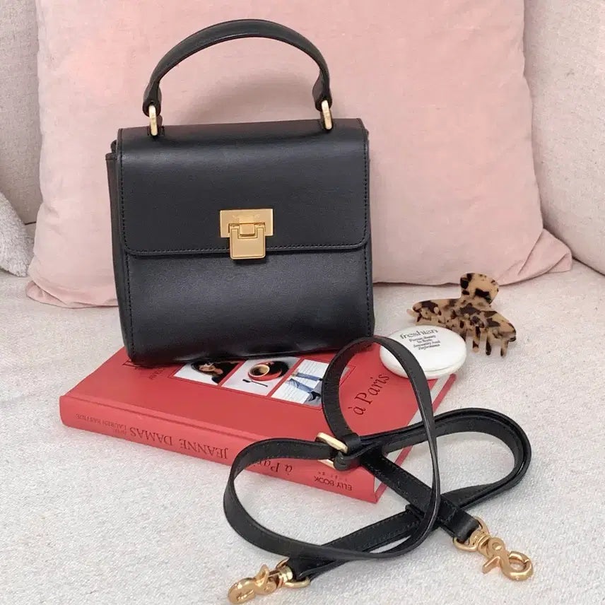 [BUNJANG] Biker Starlet Real Leather Mini Tote Cross Bag Black / 디자이너 브랜드 리얼 레더백 바이커스탈렛 토트 크로스 미니 백 가방 블랙