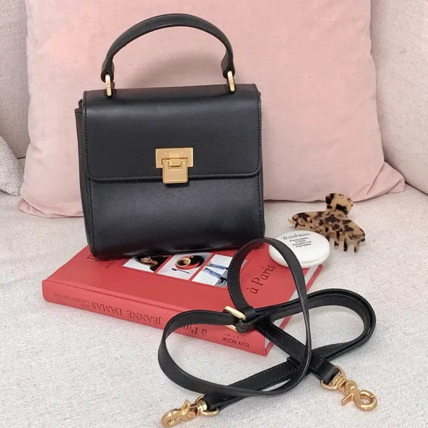 [BUNJANG] Biker Starlet Real Leather Mini Tote Cross Bag Black / 디자이너 브랜드 리얼 레더백 바이커스탈렛 토트 크로스 미니 백 가방 블랙