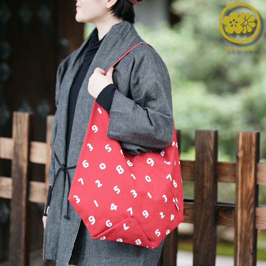[BUNJANG] SOU・SOU Issai Fukuro Canvas Shoulder Bag 14 Colors / 소우소우 잇사이부쿠로 에코백 숄더백 14컬러