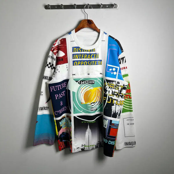 [BUNJANG] System Homme Graphic Artwork Printing Long Sleeve T-Shirt Size 100 / 시스템 옴므 그래픽 아트워크 프린팅 긴팔 티셔츠 100
