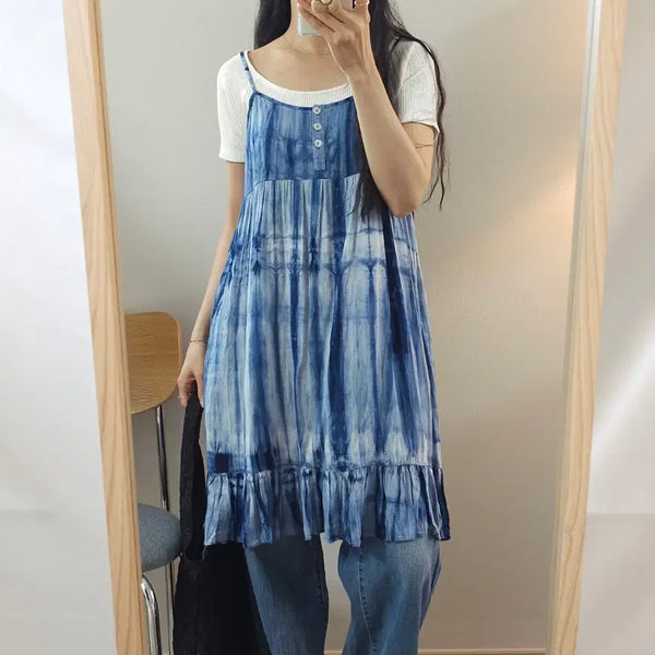 [BUNJANG] (F)SS By Tiel Women's Sleeveless Midi Dress / (F)SS By Tiel 여성 나시 미디 원피스 나염 E3W4048