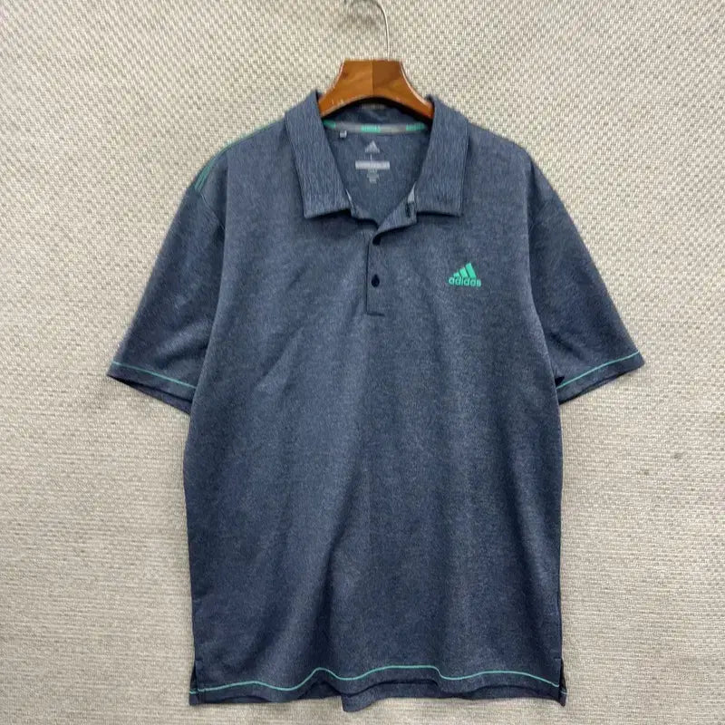 [BUNJANG] Adidas Golf Men's Short Sleeve Polo Shirt L / 아디다스 골프 기능성 반팔카라티 L D05573