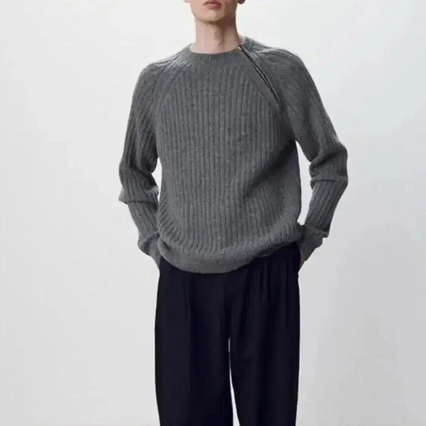 [BUNJANG] TONYWACK Wool Raglan Zipper Knit M / 토니웩 울 레글런 지퍼 니트 M